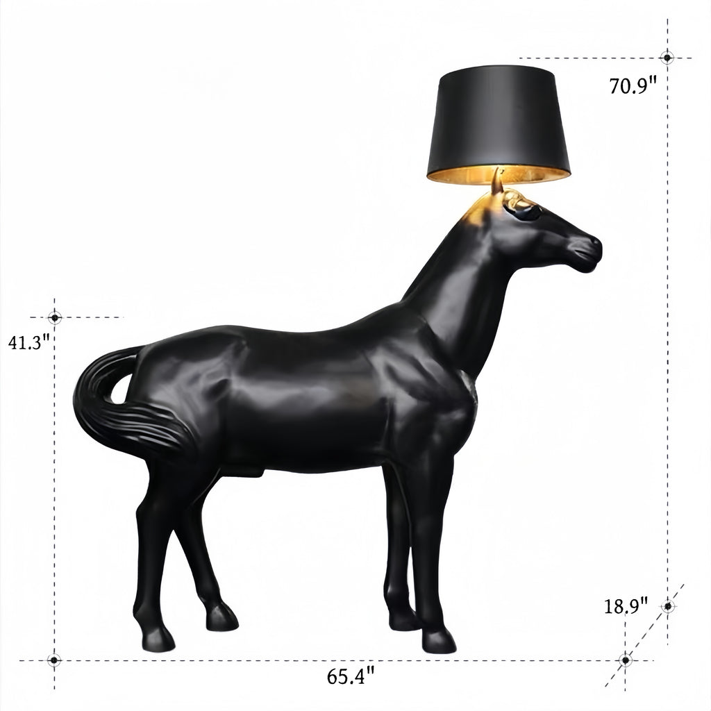 71'' Horses Figurines & Sculptures Novelty Floor Lamp