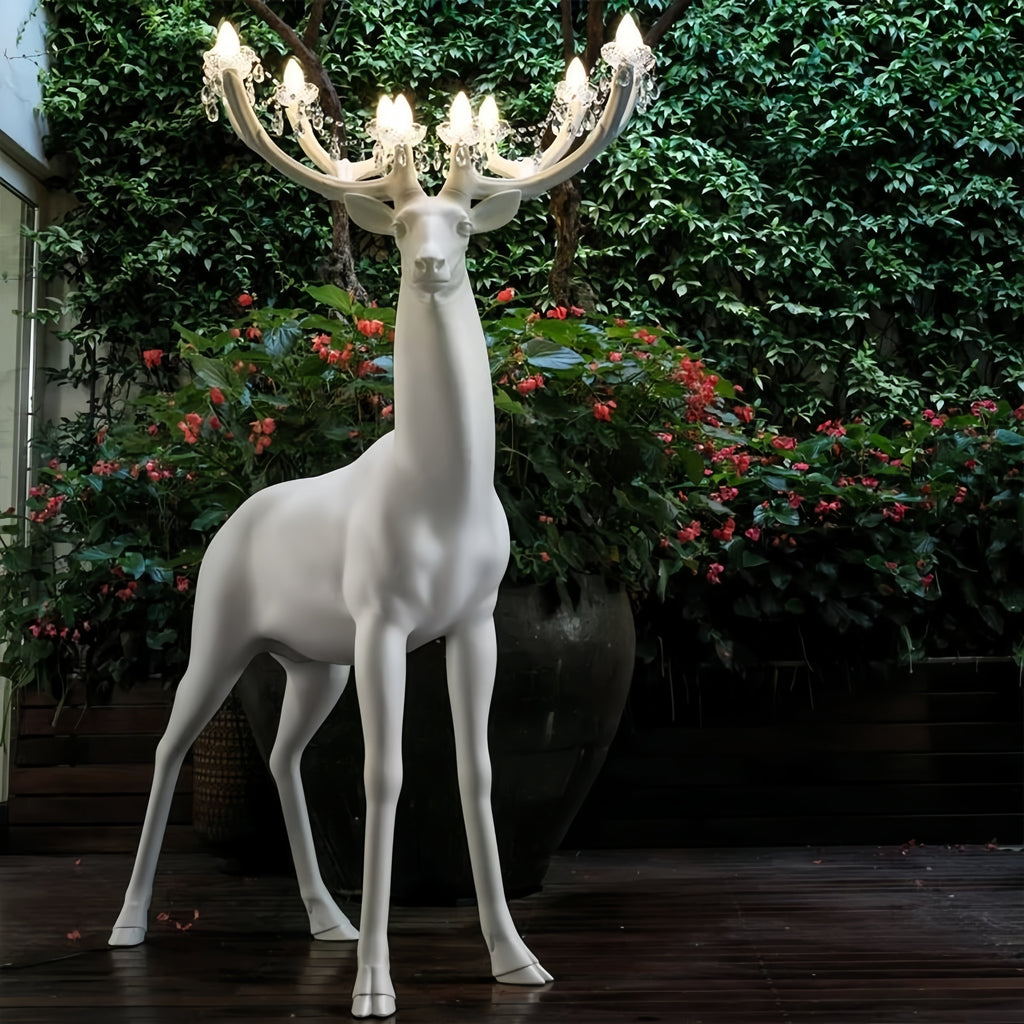 White Deer Sculpture Indoor/outdoor Novelty Lamp