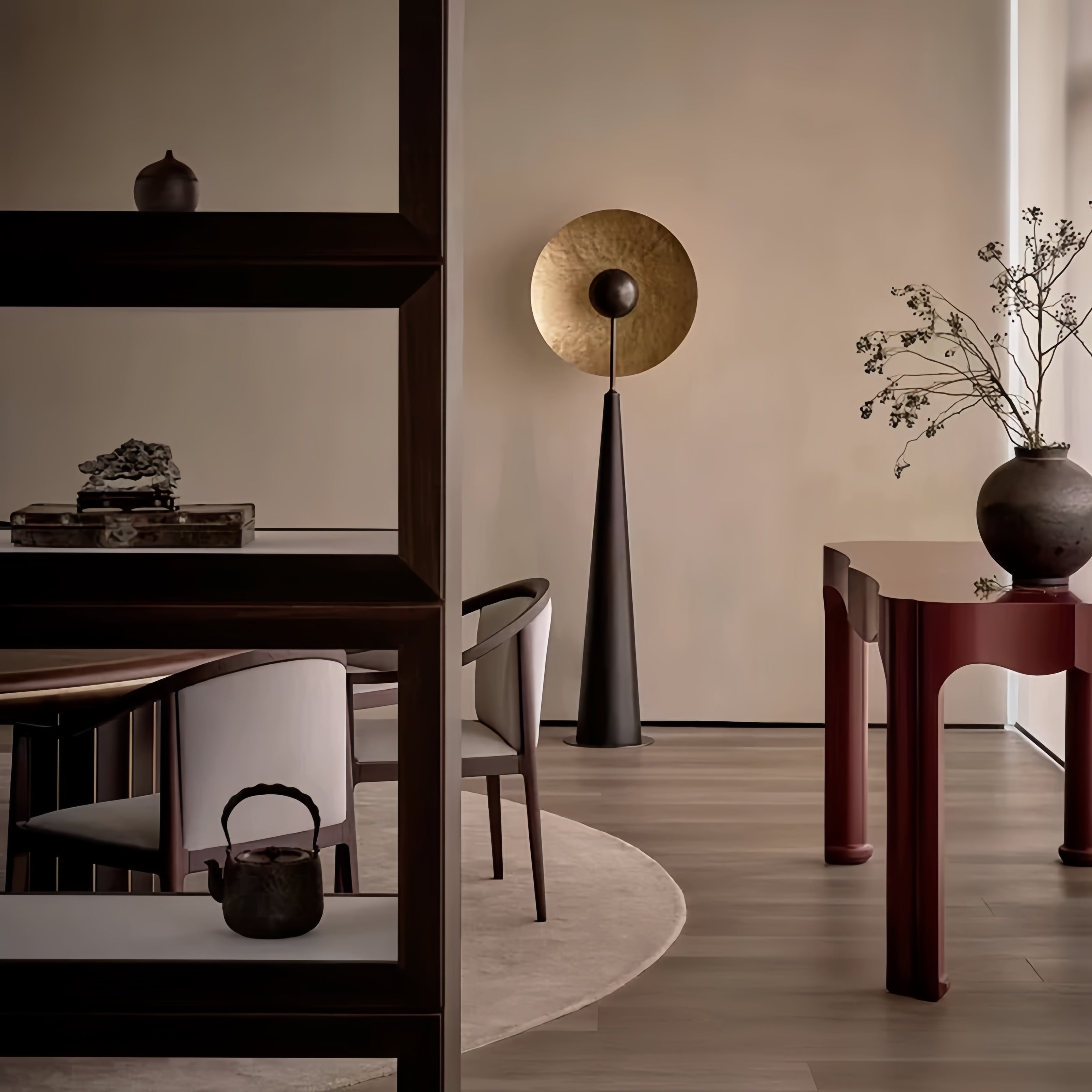 The medieval light luxury floor lamp
