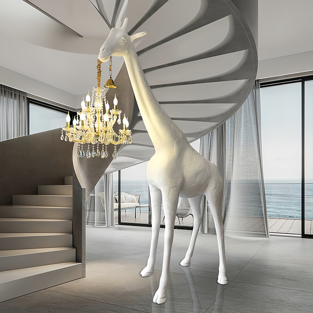 105" Unique Giraffe Sculpture Novelty Floor Lamp