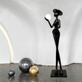 Hat Girl Sculpture Floor Lamp