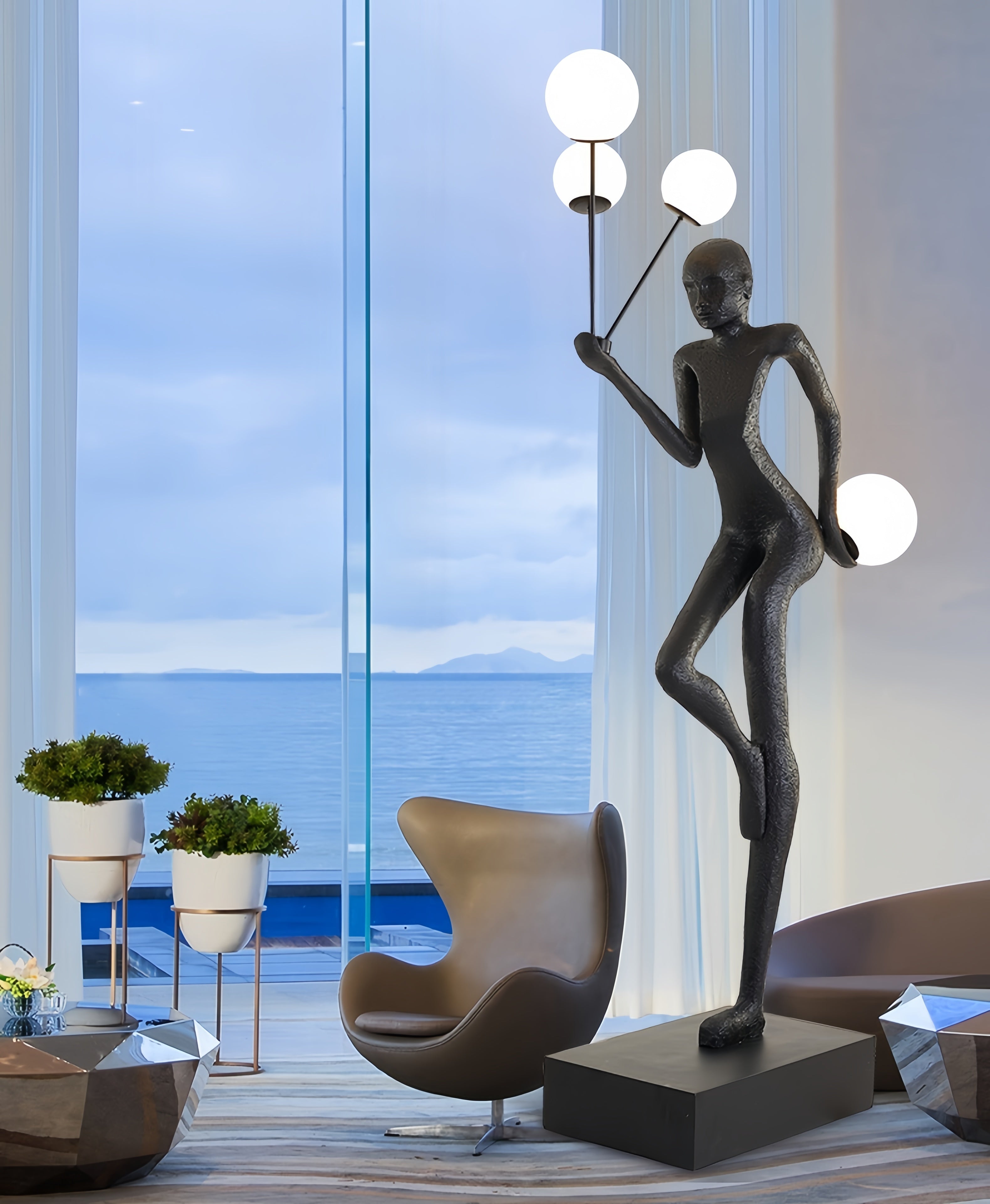 The Beauty of Balance Sculpture Novelty Floor Lamp