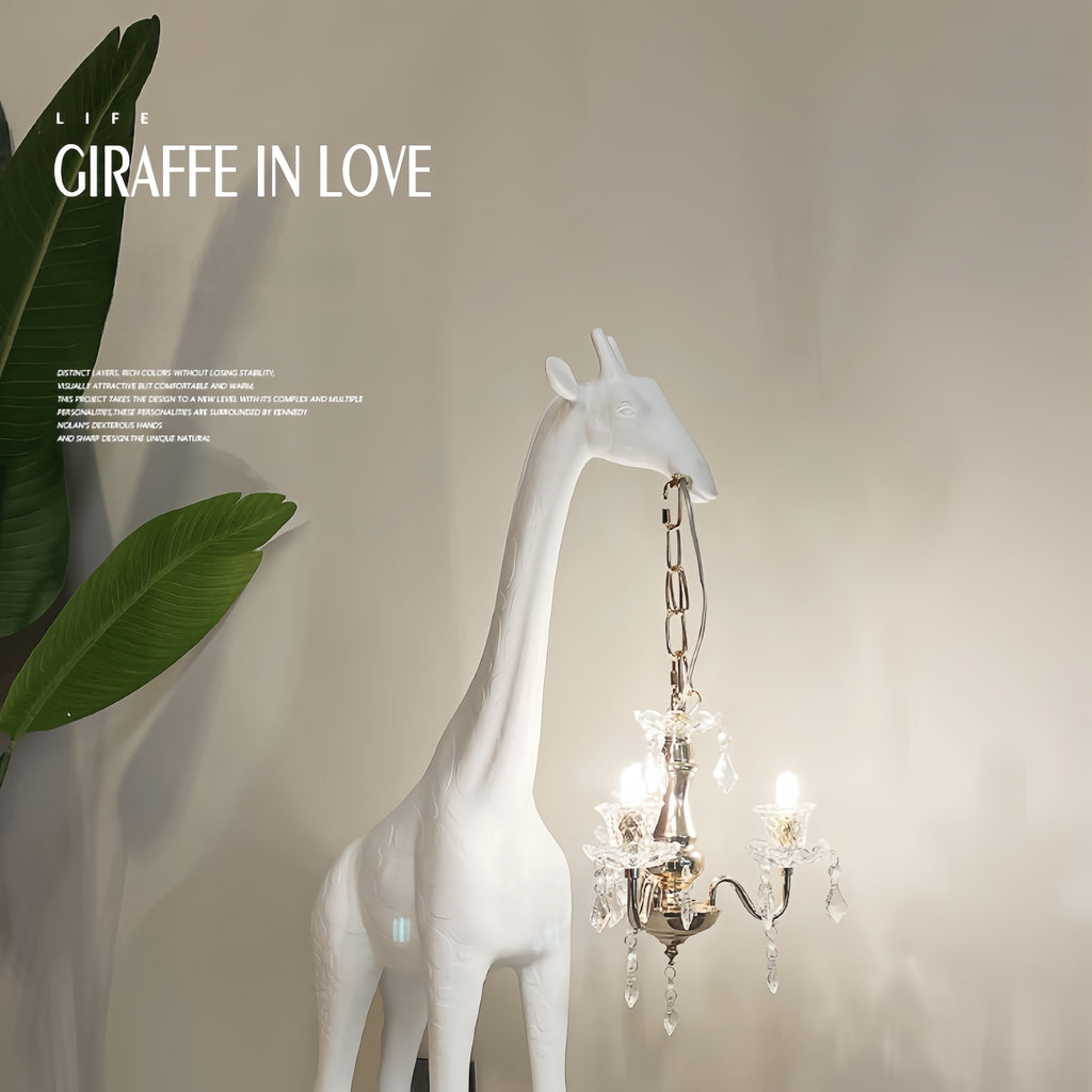 40" Giraffe Sculpture Floor Lamp,Ornament Creative Standing Light