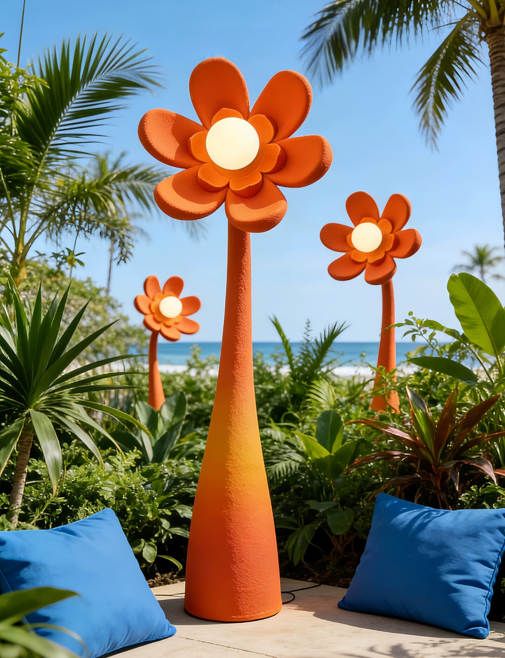 Sunflower Sculpture Novelty Floor Lamp