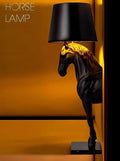 Light luxury horse head sculpture floor lamp