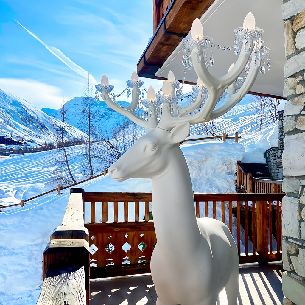 White Deer Sculpture Indoor/outdoor Novelty Lamp