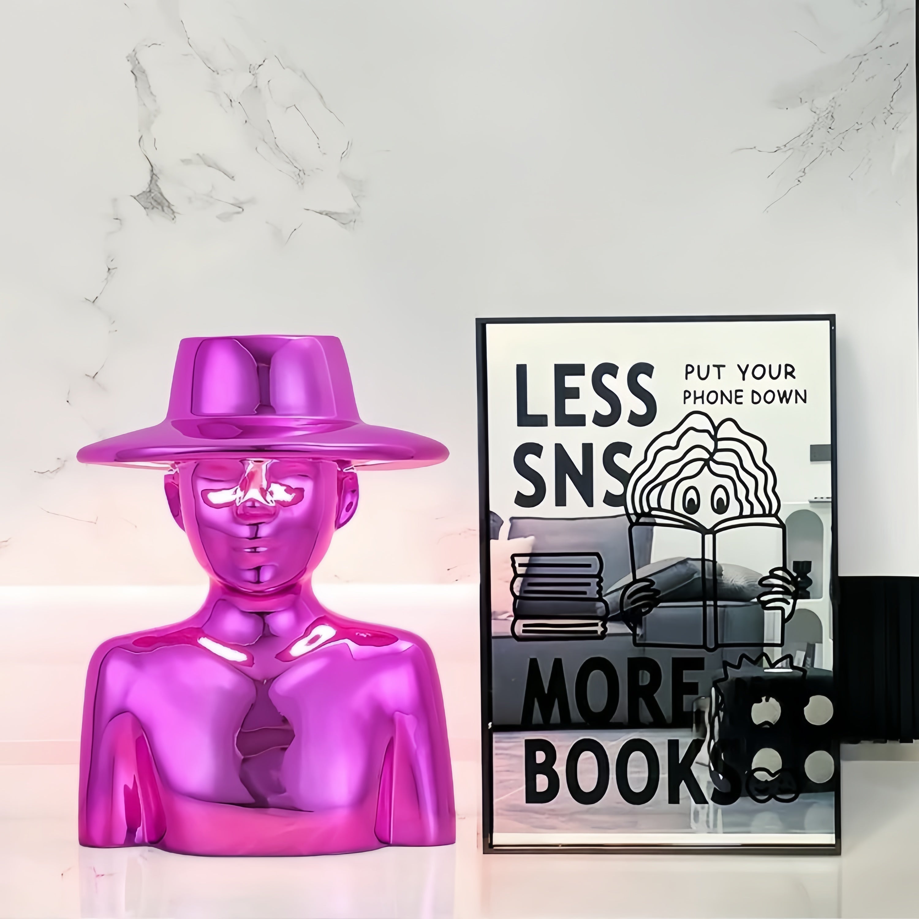 Creative top hat character shaped desk lamp