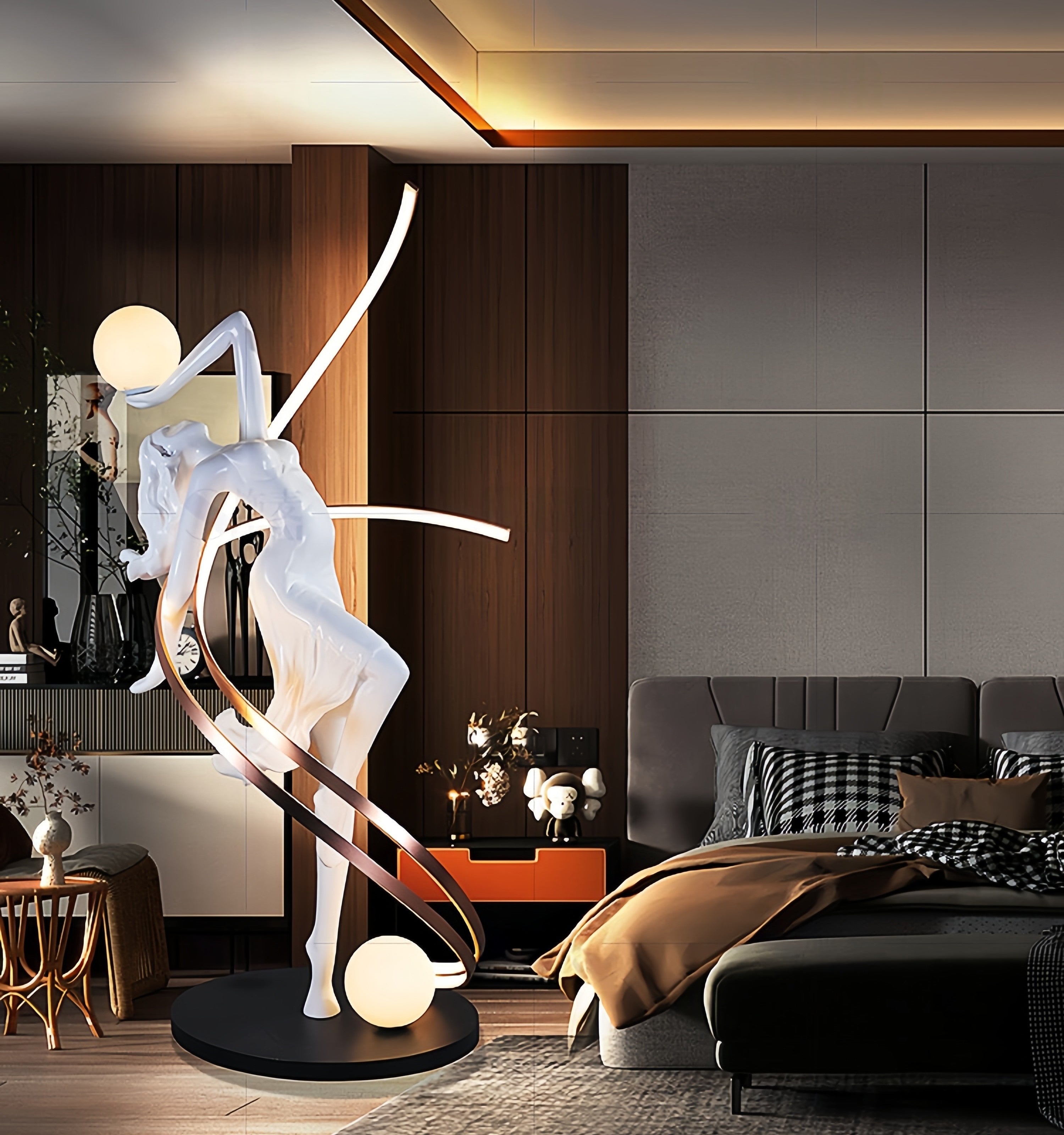 Dance Goddess Art Sculpture Shaped Floor Lamp
