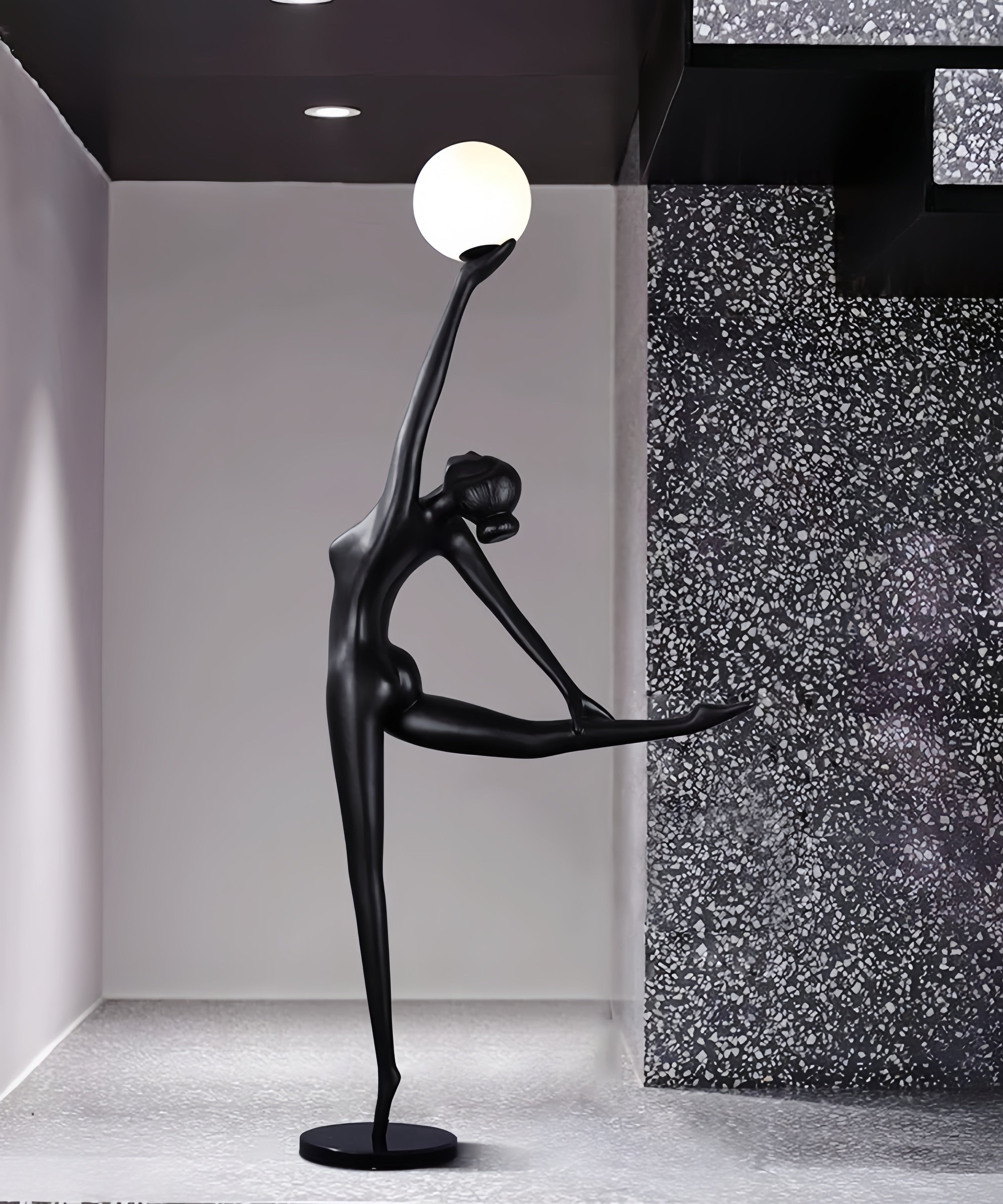 Gymnastics Girl Sculpture Floor Lamp
