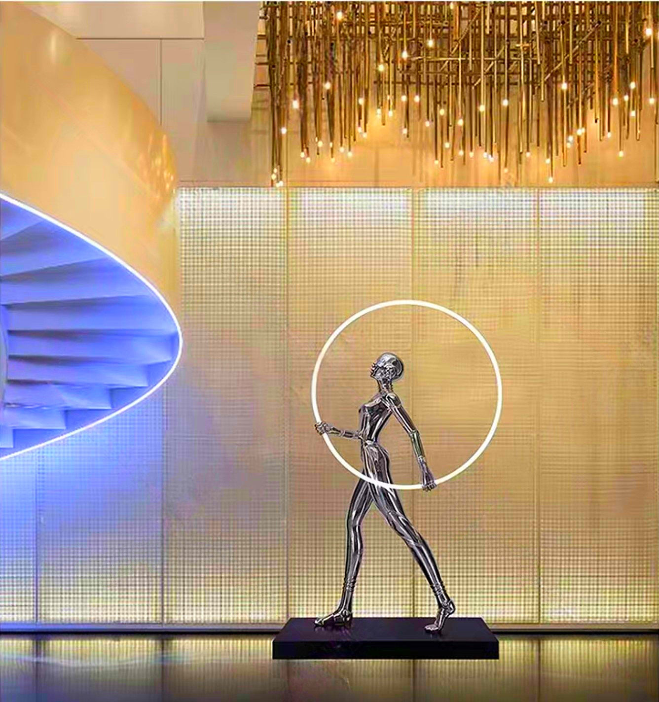 Future Technology Figure Statue Floor Lamp