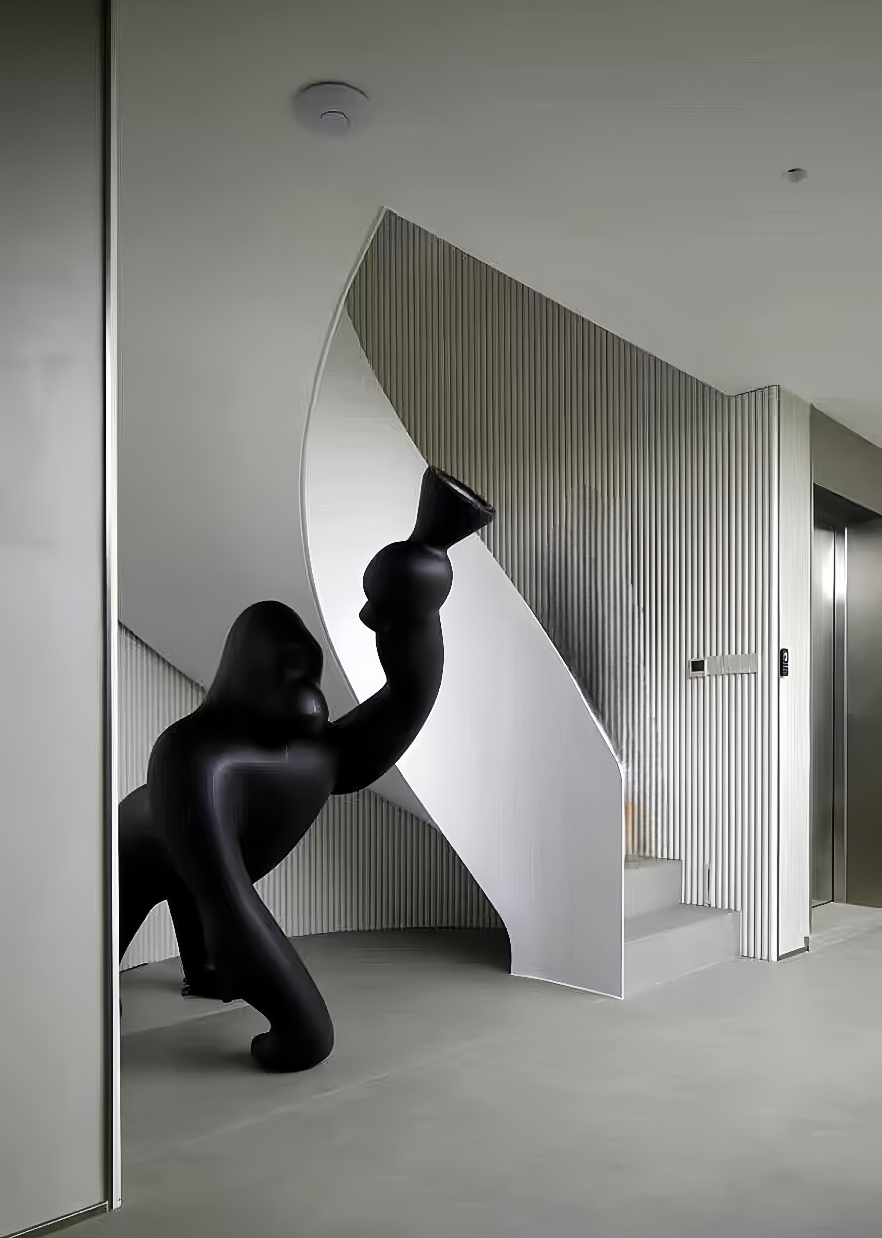 Chimpanzee Sculpture Floor Lamp
