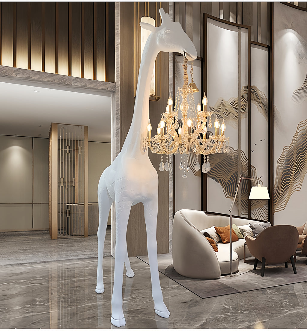 105" Unique Giraffe Sculpture Novelty Floor Lamp