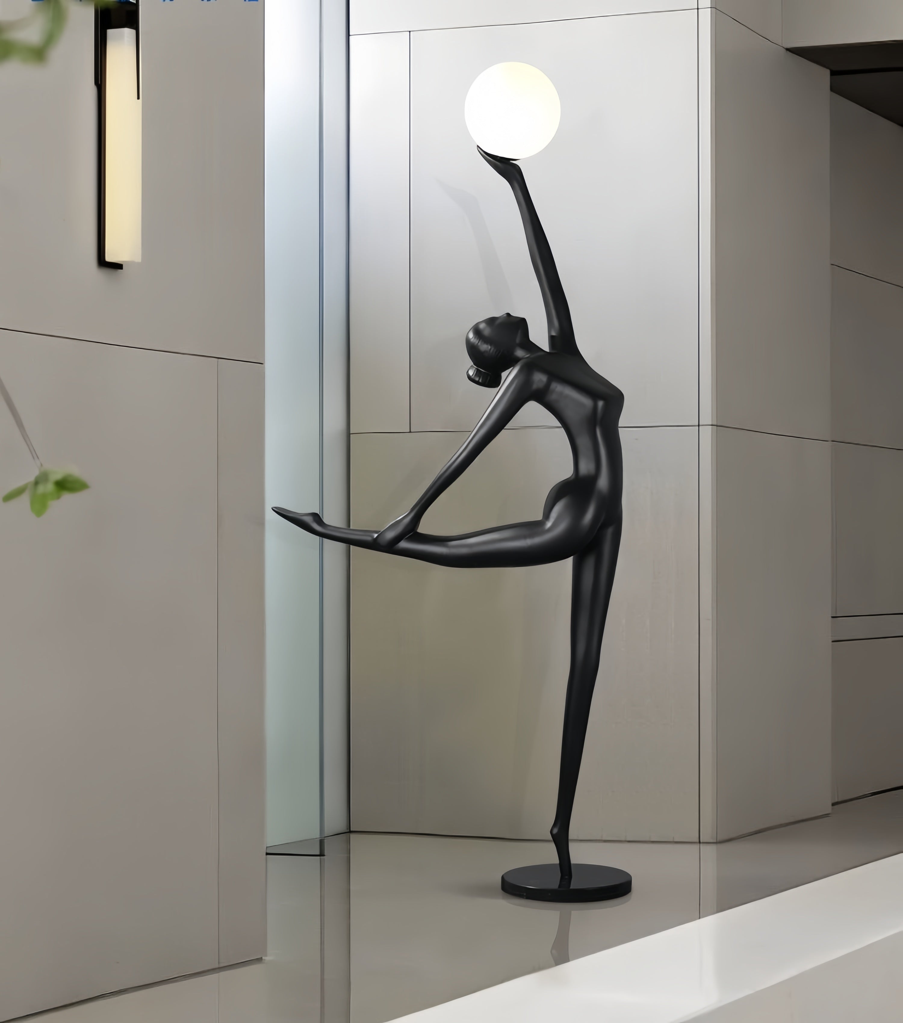 Gymnastics Girl Sculpture Floor Lamp