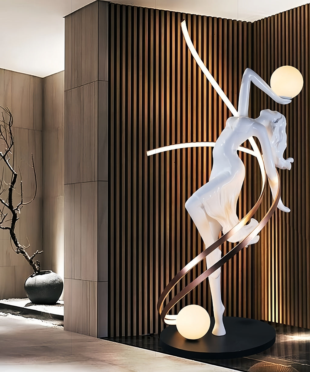 Dance Goddess Art Sculpture Shaped Floor Lamp
