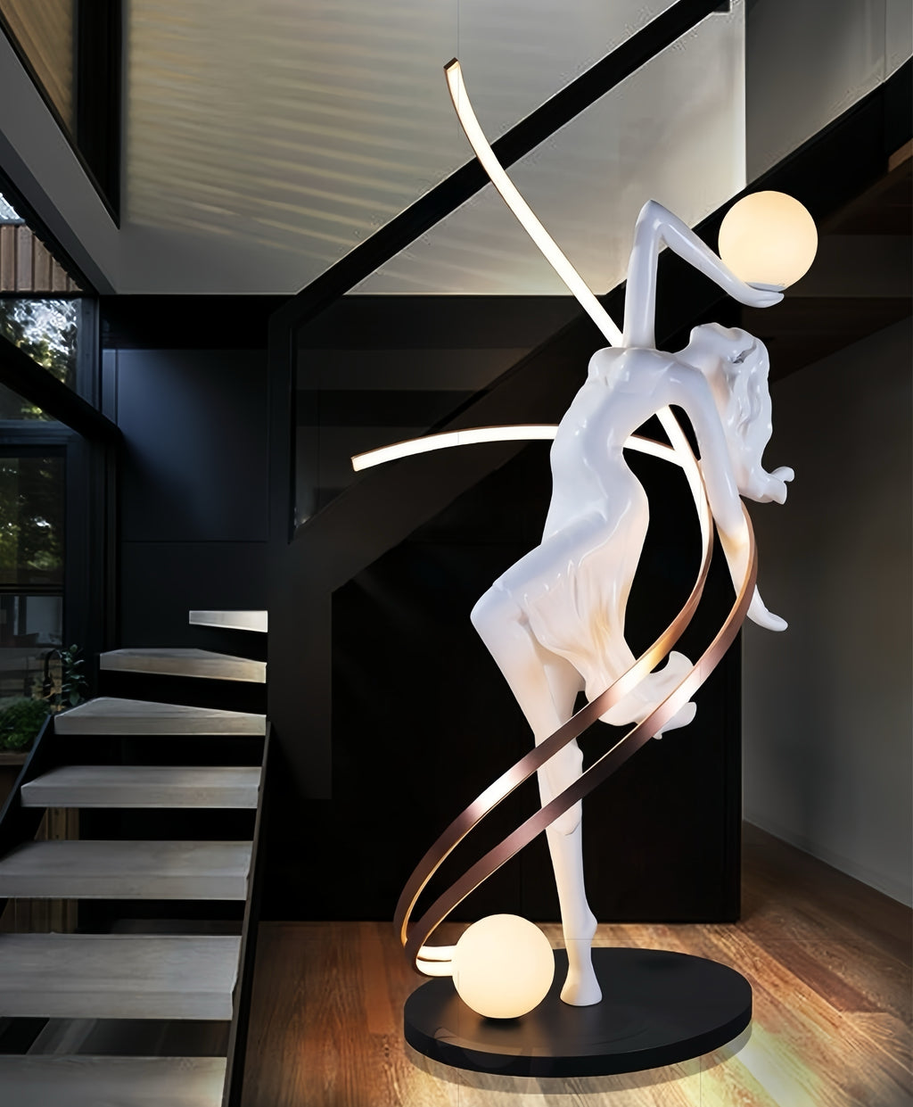 Dance Goddess Art Sculpture Shaped Floor Lamp