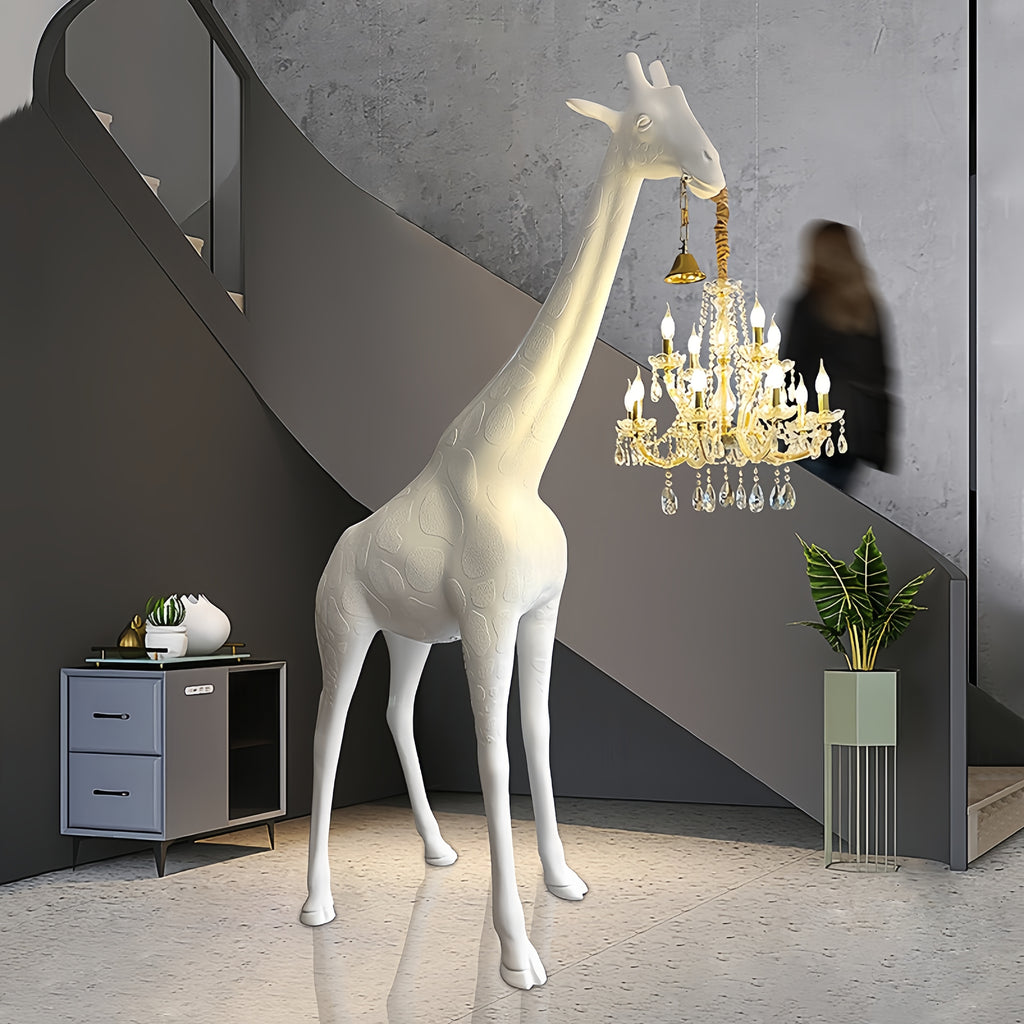 105" Unique Giraffe Sculpture Novelty Floor Lamp