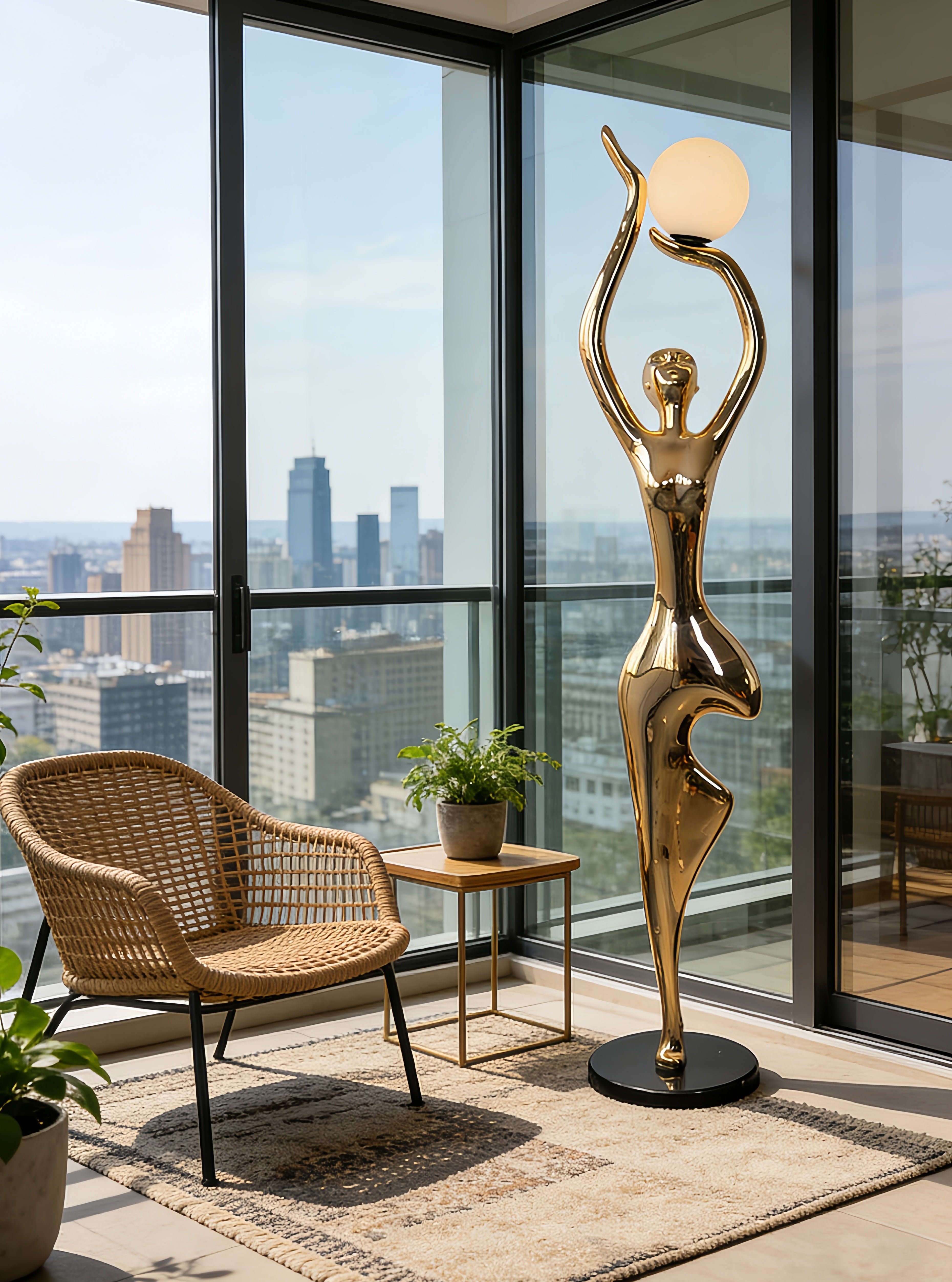 Fairy Sculpture Novelty Floor Lamp Hugger Ball