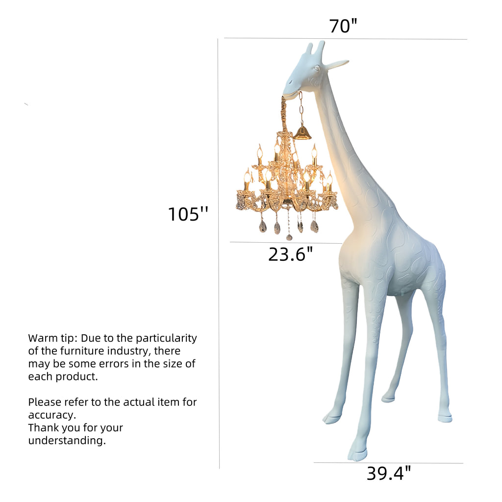 105" Unique Giraffe Sculpture Novelty Floor Lamp