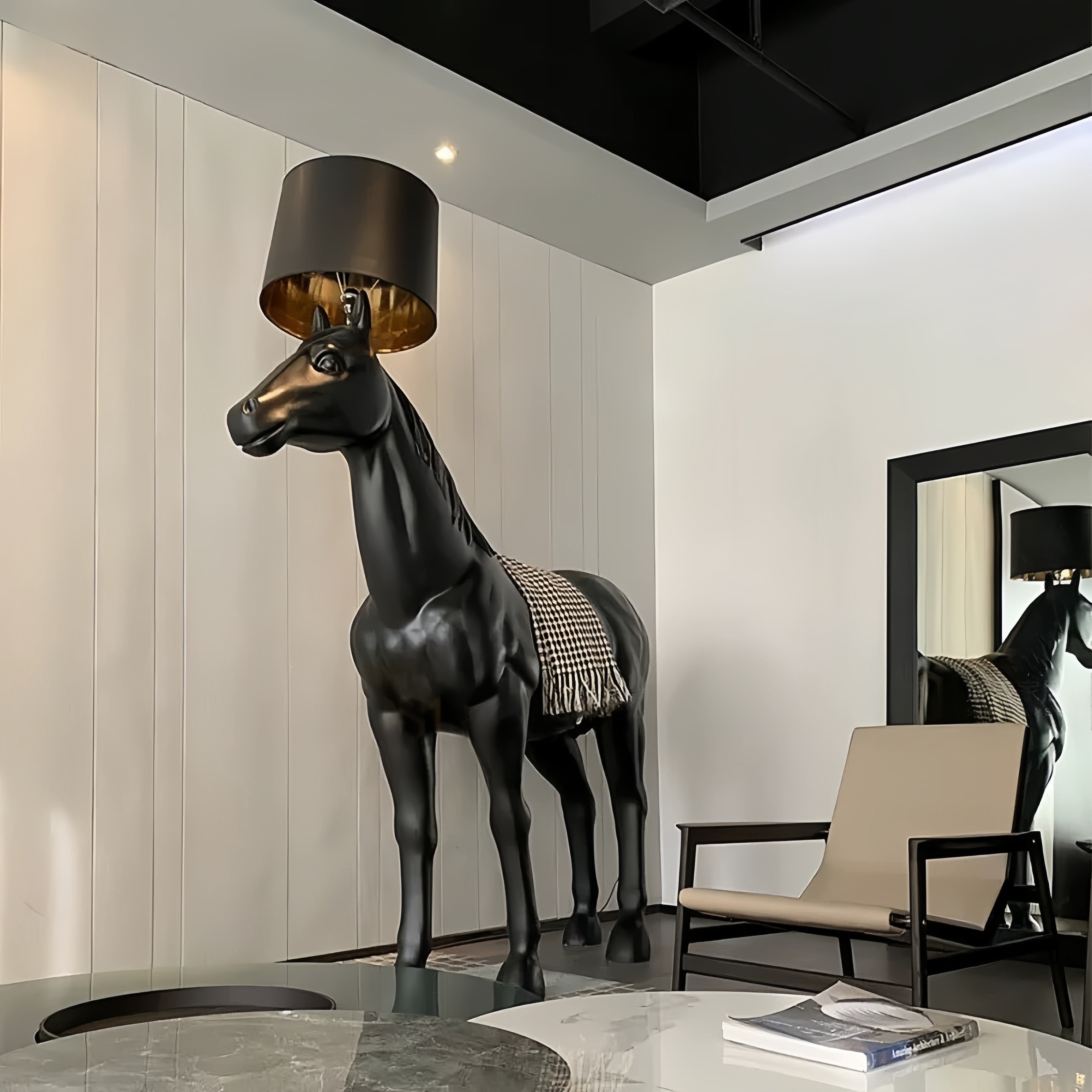 71'' Horses Figurines & Sculptures Novelty Floor Lamp