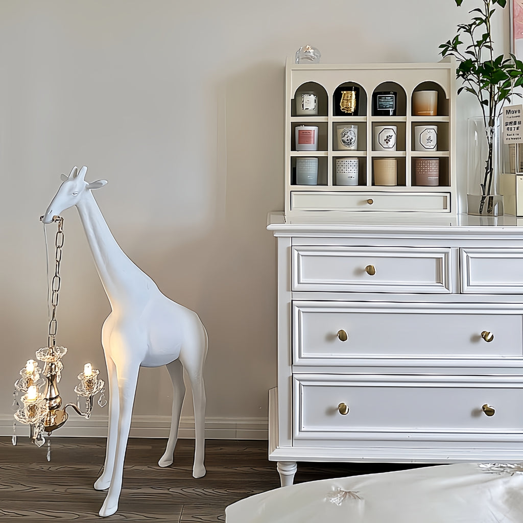 40" Giraffe Sculpture Floor Lamp,Ornament Creative Standing Light