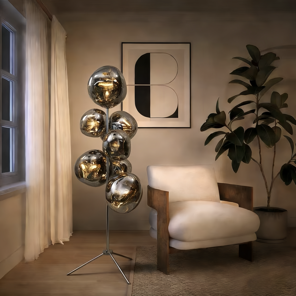 59" Minimally Designed Lava Tree Floor Lamp