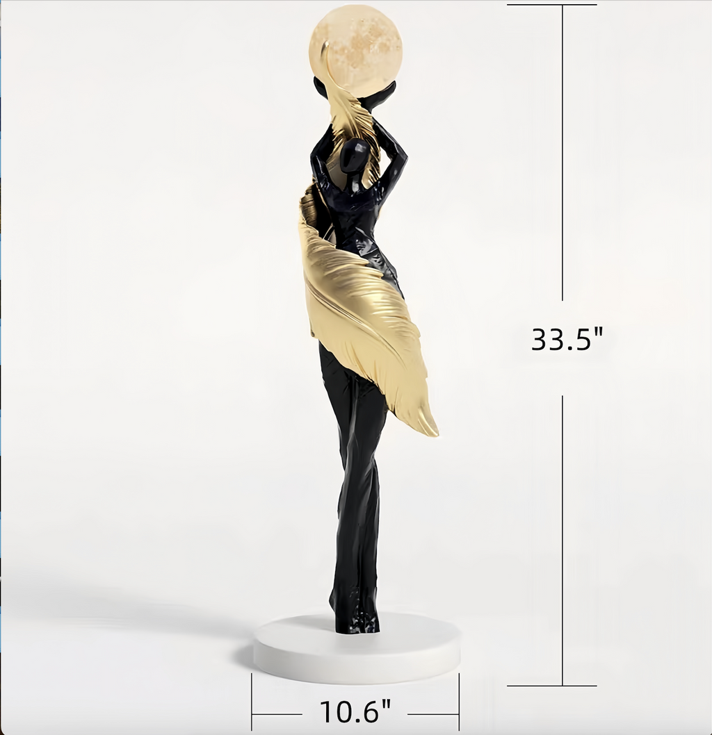 Wing Angel Sculpture Novelty Floor Lamp Hugger Ball