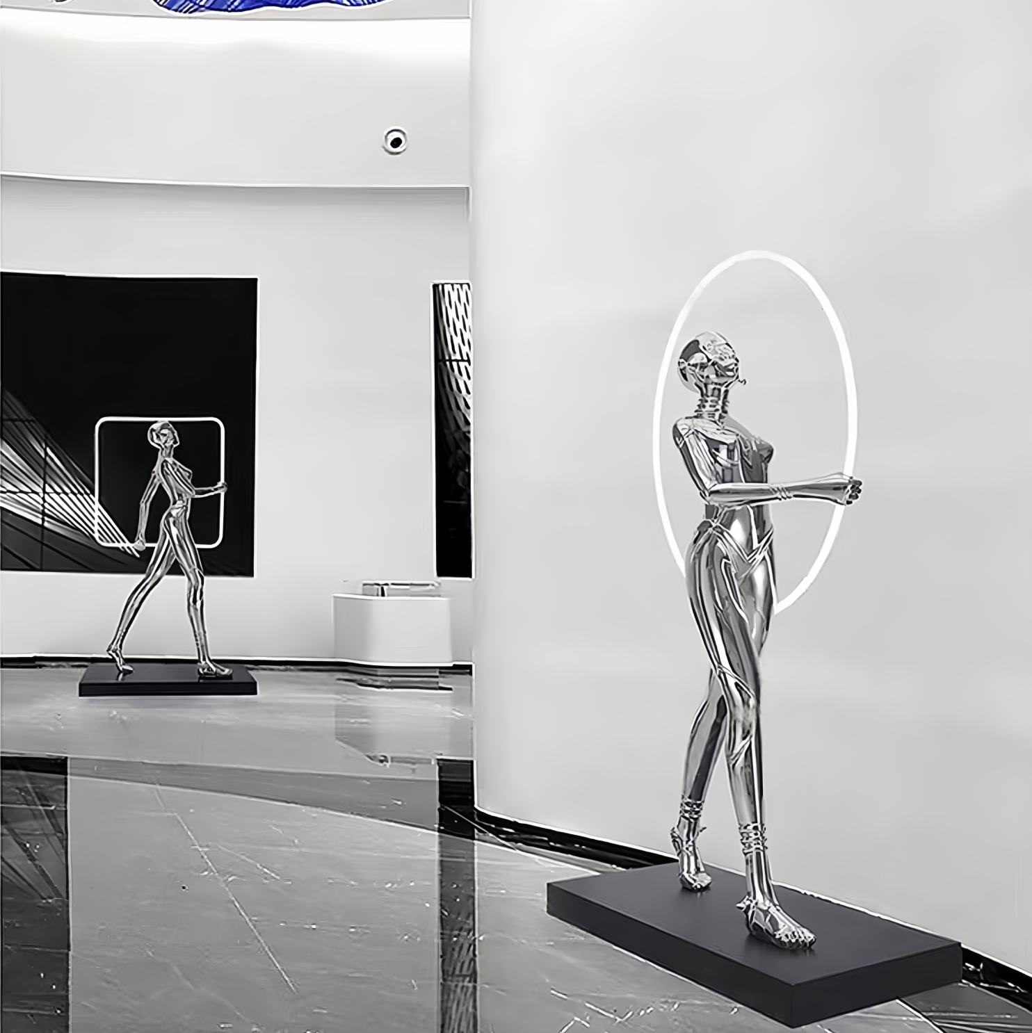 Future Technology Figure Statue Floor Lamp