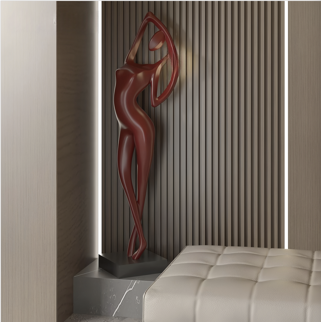 Modern style abstract held ball art sculpture floor lamp