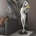 Modern style abstract held ball art sculpture floor lamp