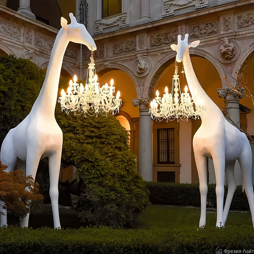 105" Unique Giraffe Sculpture Novelty Floor Lamp