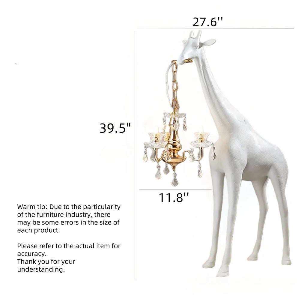40" Giraffe Sculpture Floor Lamp,Ornament Creative Standing Light