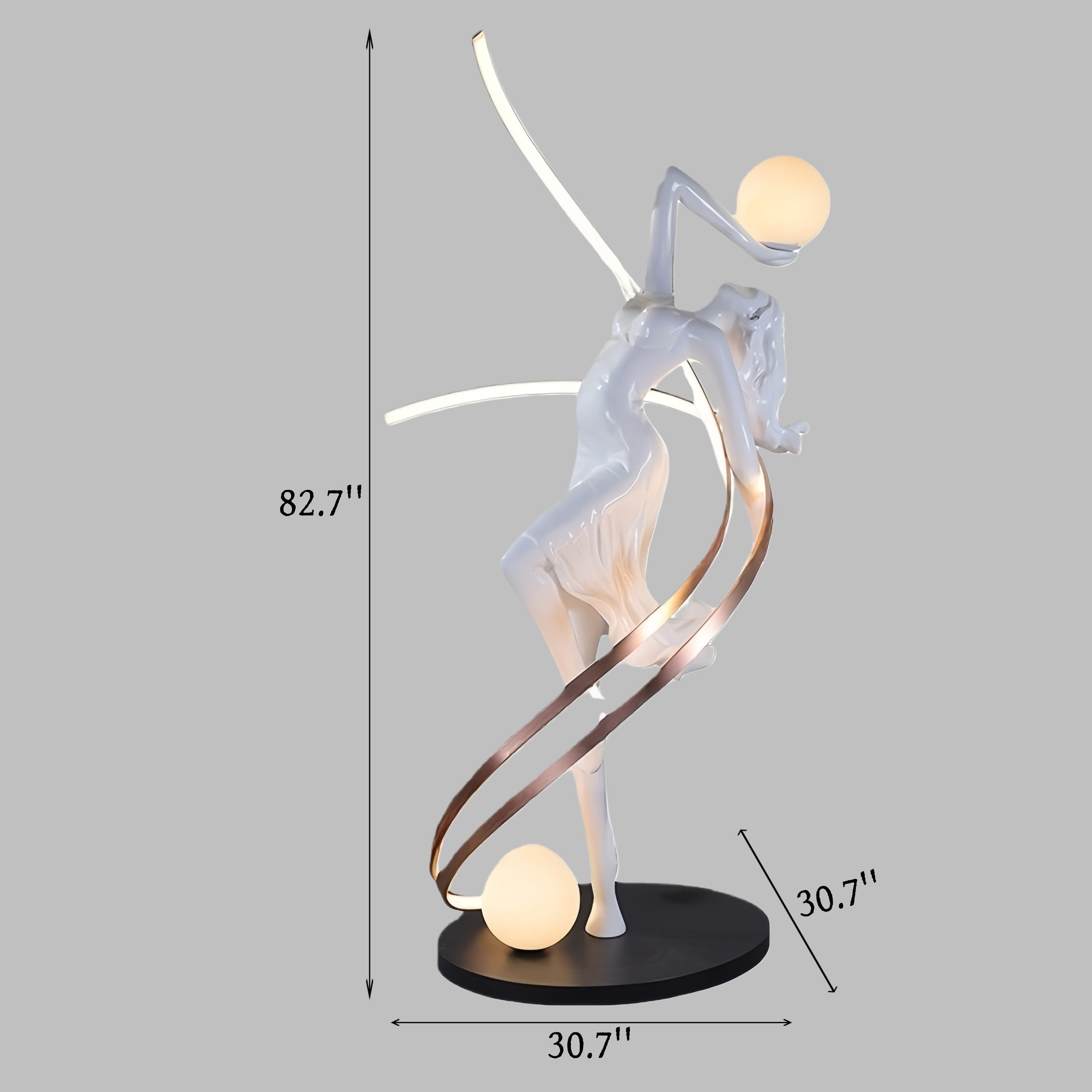 Dance Goddess Art Sculpture Shaped Floor Lamp