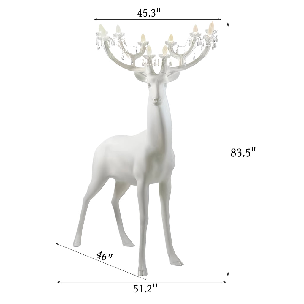 White Deer Sculpture Indoor/outdoor Novelty Lamp